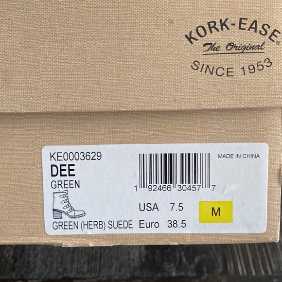 NWT Kork-Ease Green Dee Suede Ankle Boot - Picture 13 of 14